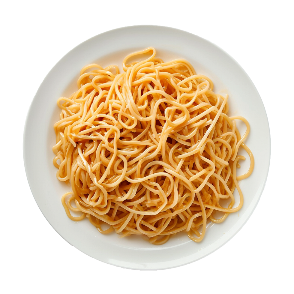AI generated Plate of noodles png isolated on transparent background