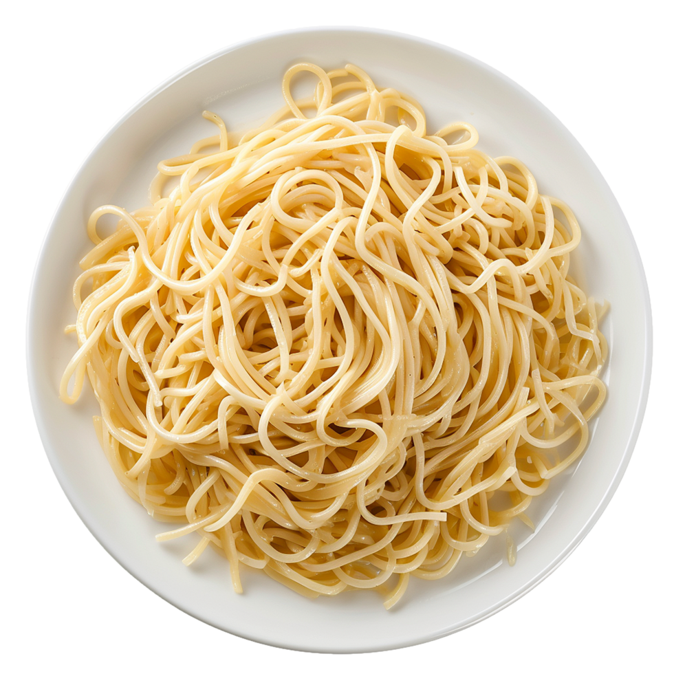 AI generated Plate of noodles png isolated on transparent background