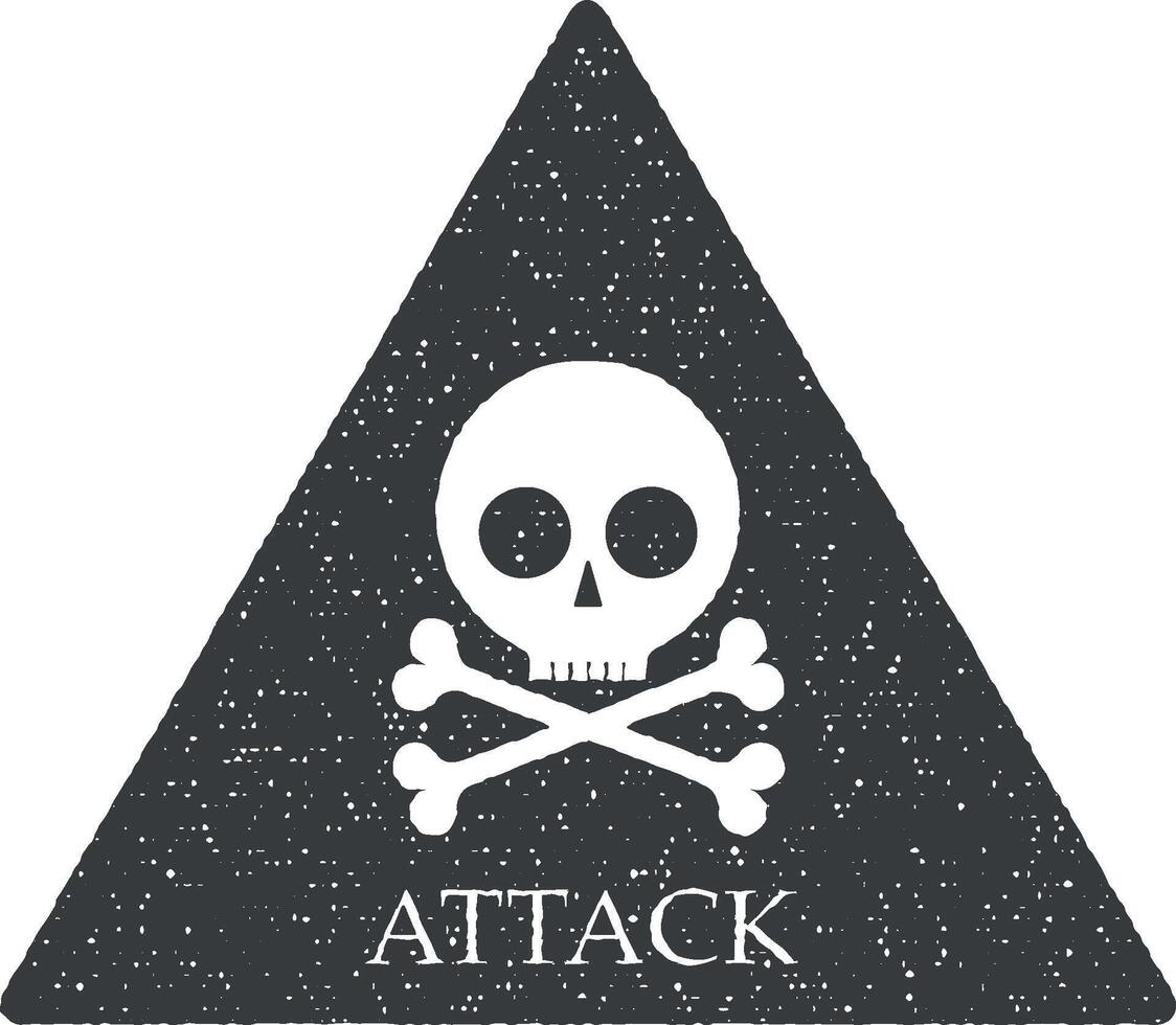 pirate attack vector icon illustration with stamp effect