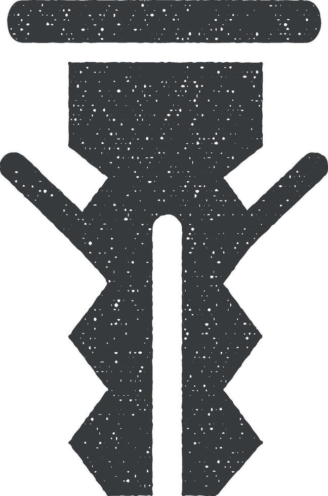 clavija vector icono ilustración con sello efecto