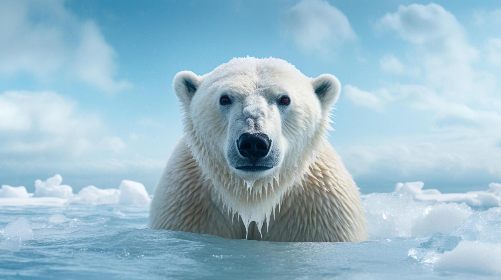 AI generated polar bear high quality image photo