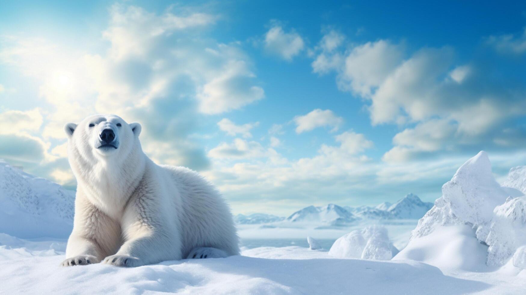 AI generated polar bear high quality image photo