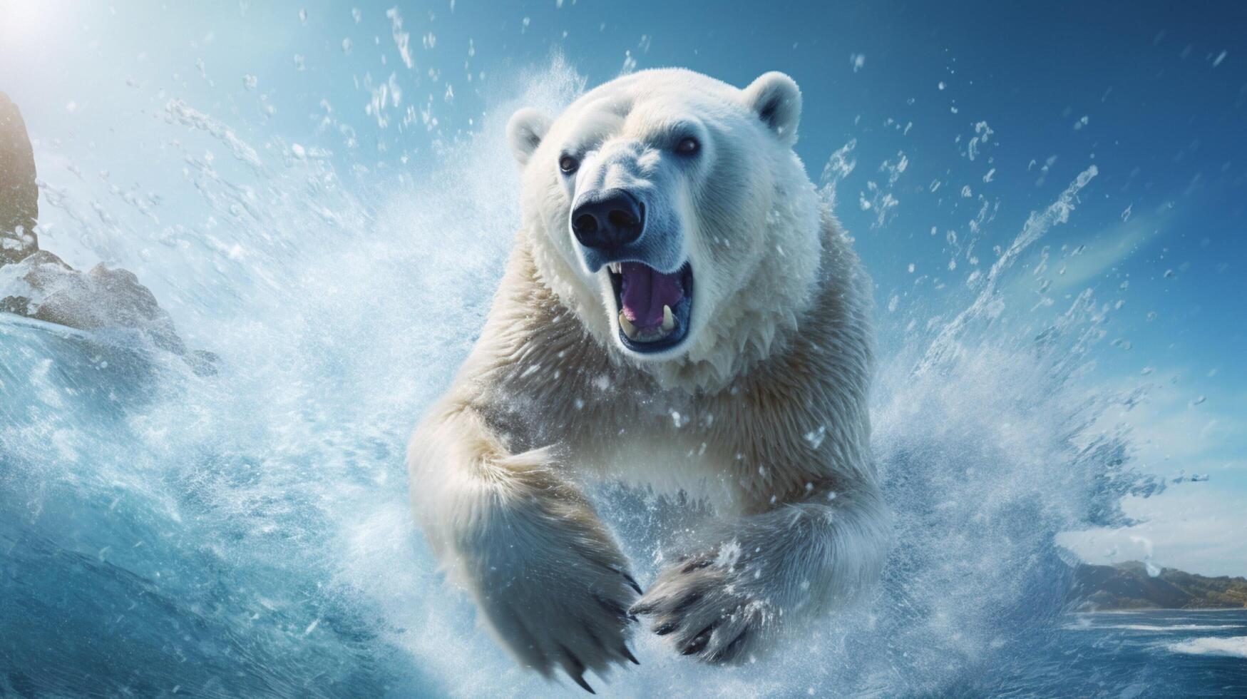 ai generado polar oso alto calidad imagen foto