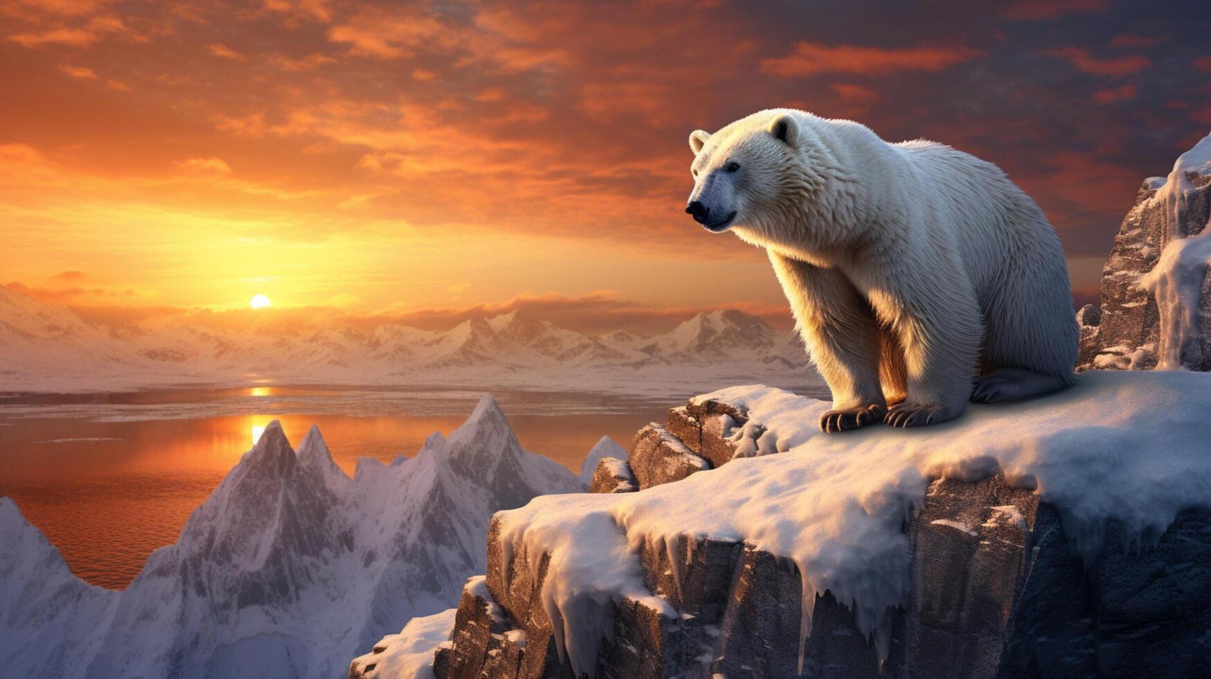 AI generated polar bear high quality image photo