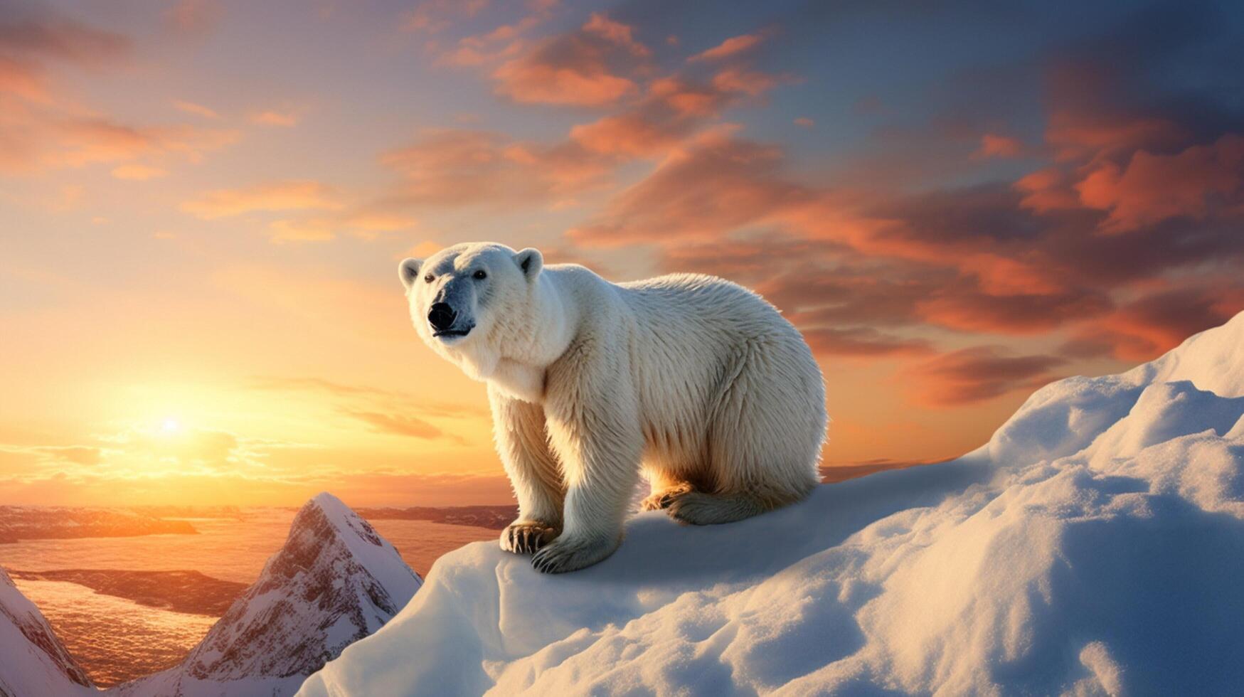 AI generated polar bear high quality image photo