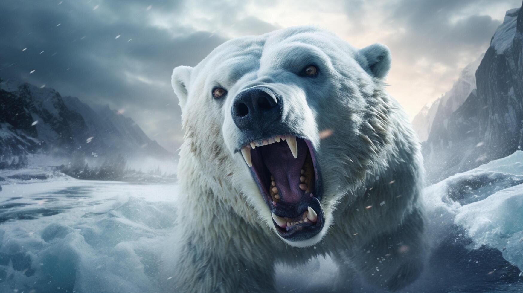 AI generated polar bear high quality image photo