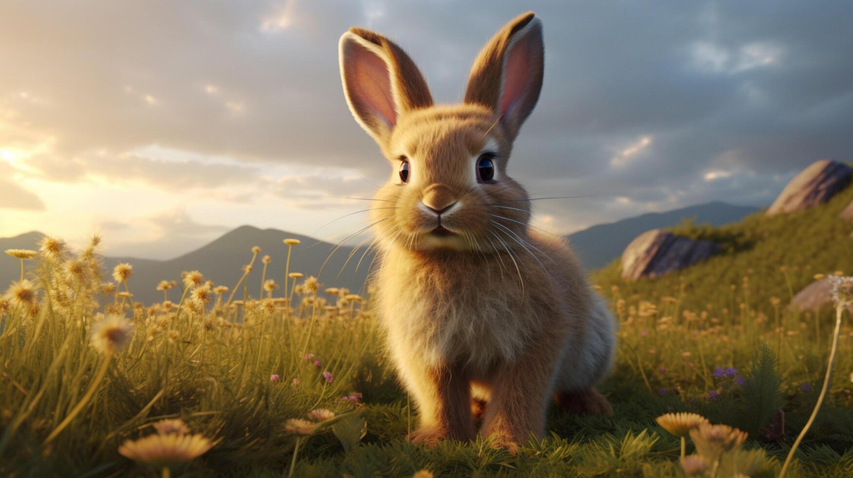 AI generated rabbit high quality image photo