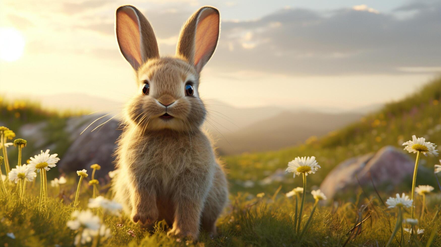 AI generated rabbit high quality image photo