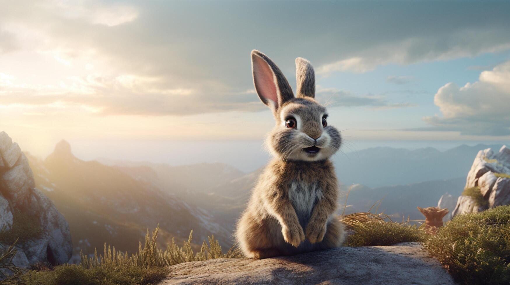 AI generated rabbit high quality image photo