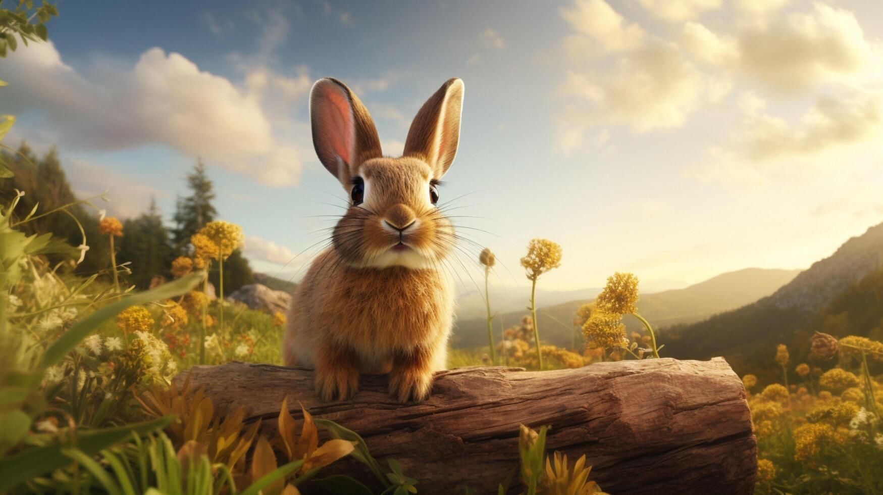 AI generated rabbit high quality image photo