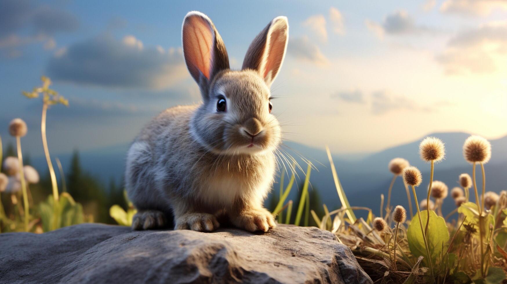 AI generated rabbit high quality image photo