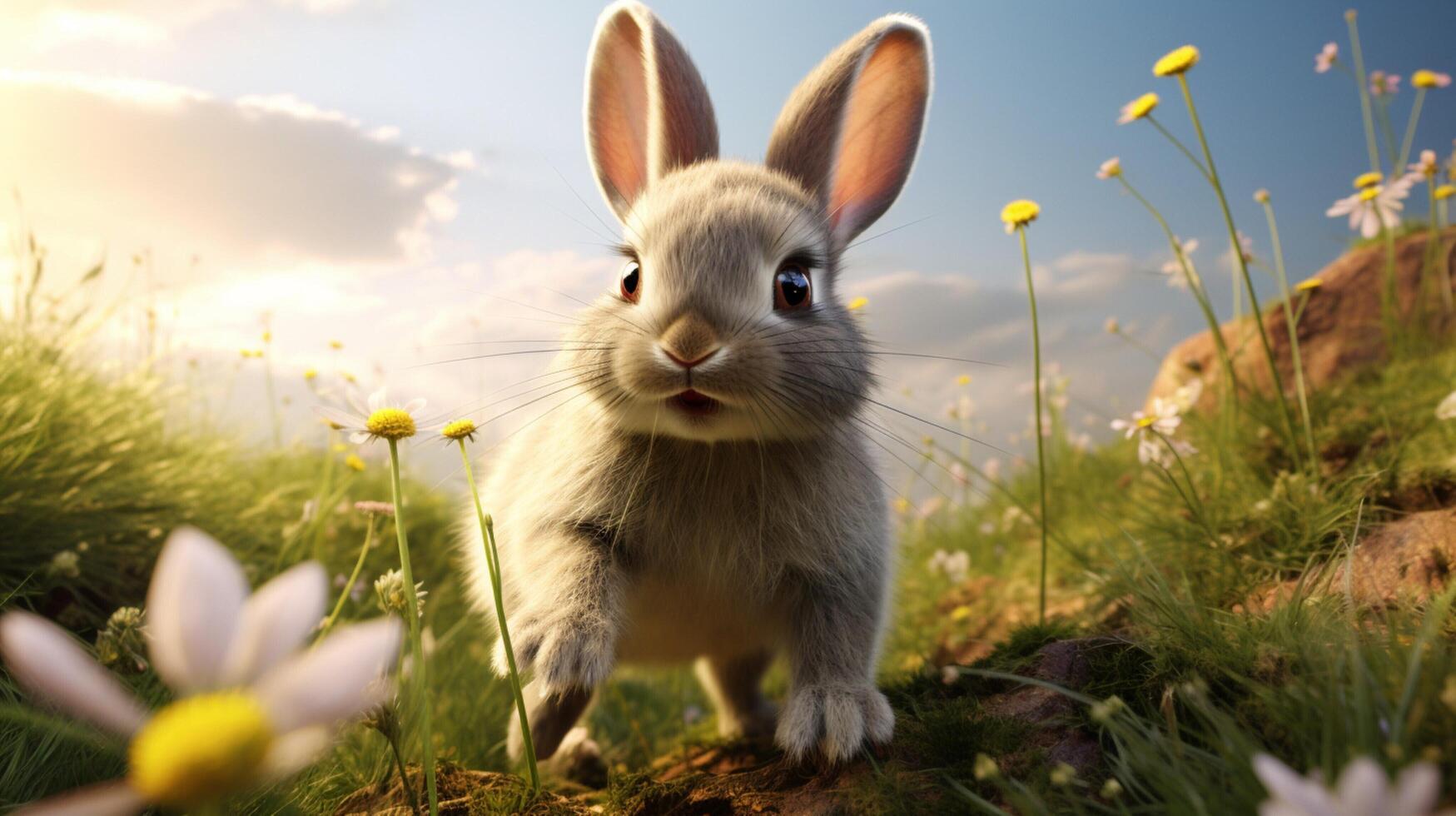 AI generated rabbit high quality image photo