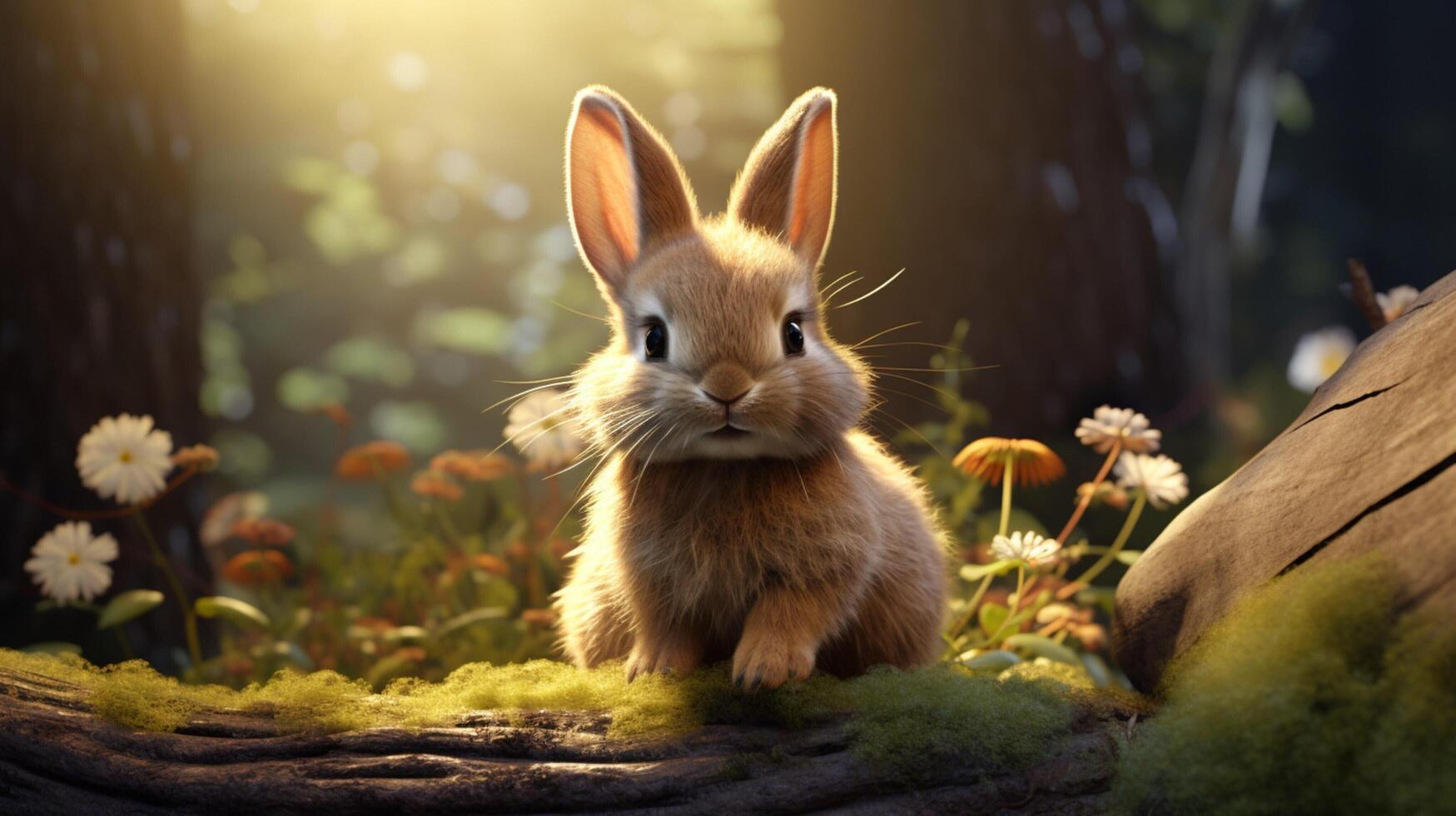 AI generated rabbit high quality image photo