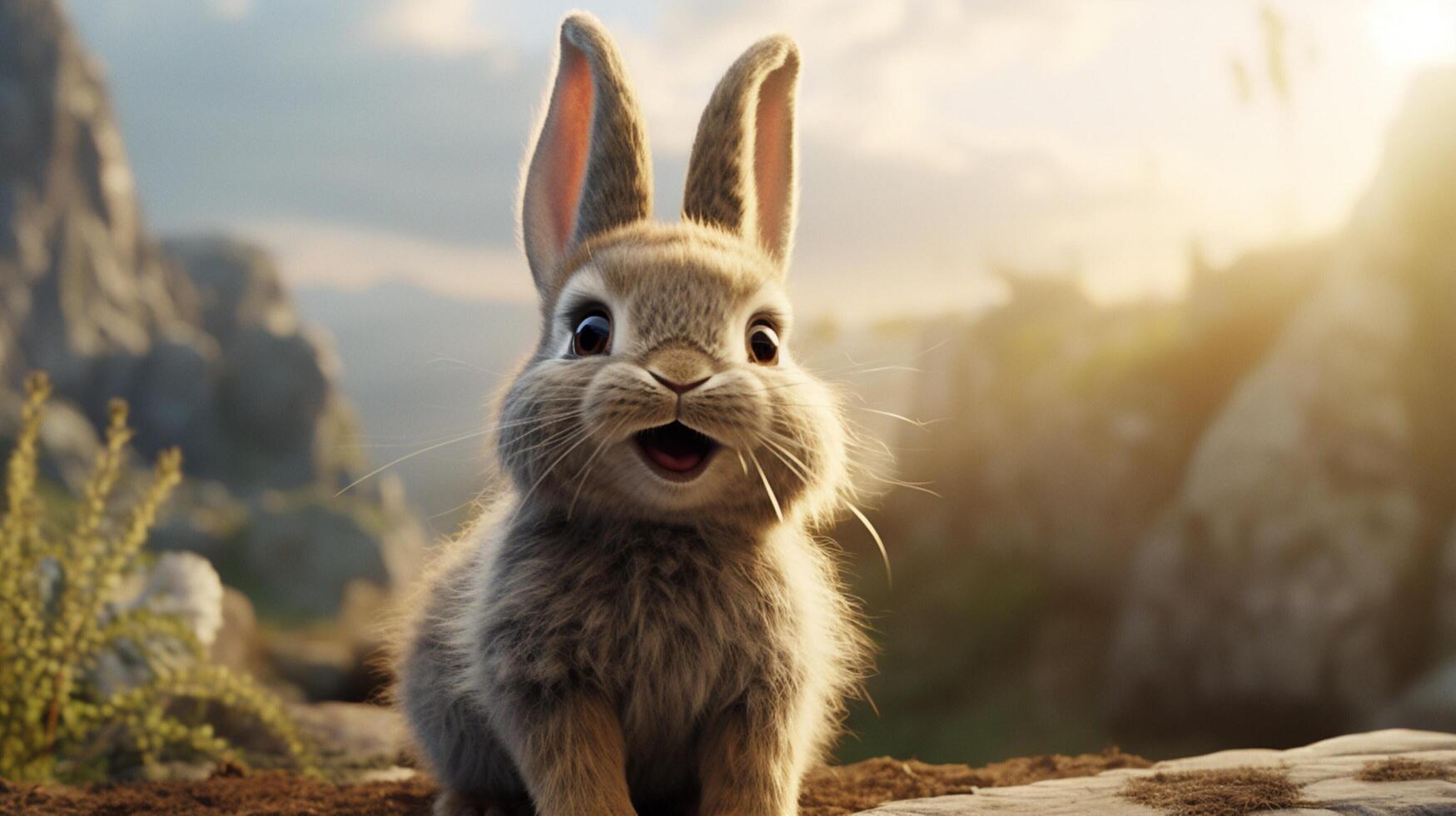 AI generated rabbit high quality image photo