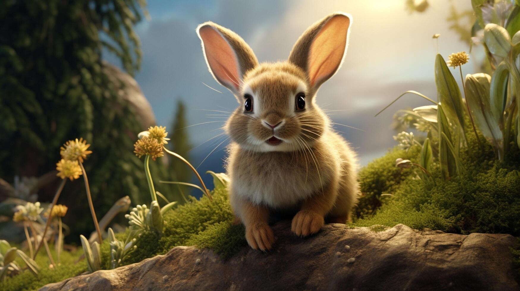 AI generated rabbit high quality image photo