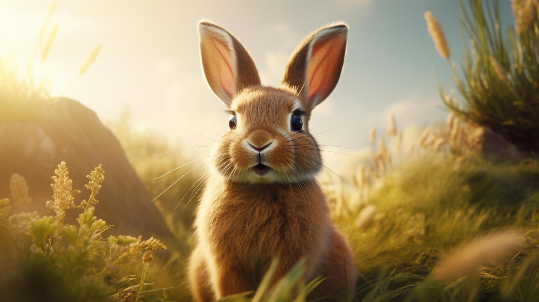 AI generated rabbit high quality image photo