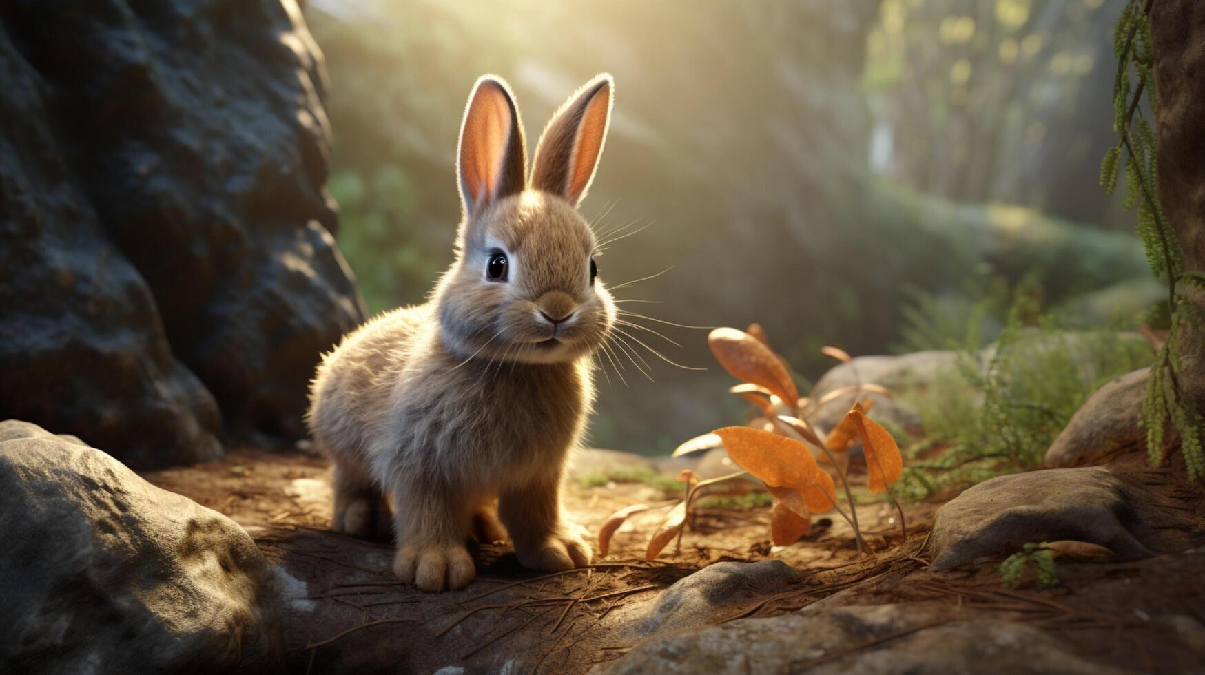 AI generated rabbit high quality image photo