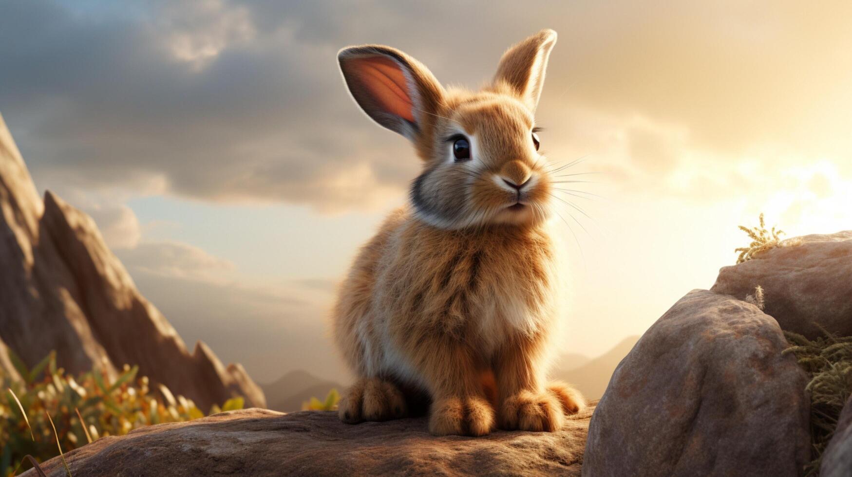 AI generated rabbit high quality image photo