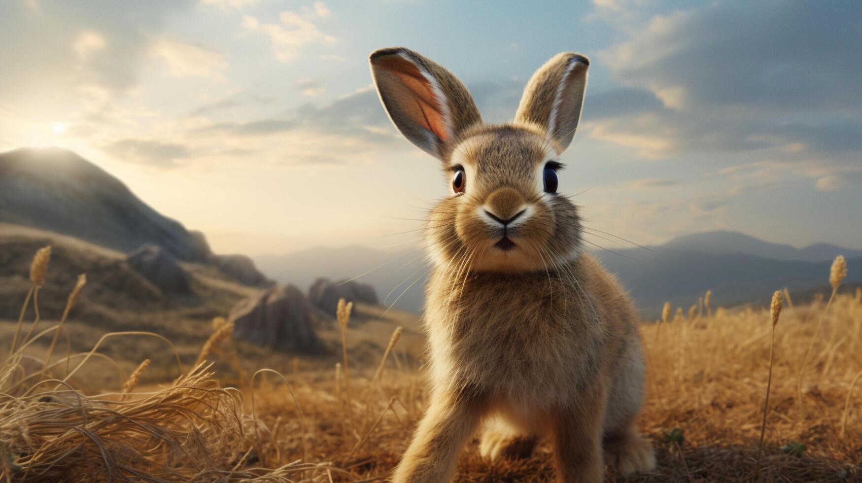 AI generated rabbit high quality image photo