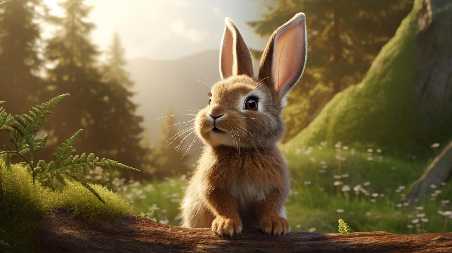 AI generated rabbit high quality image photo