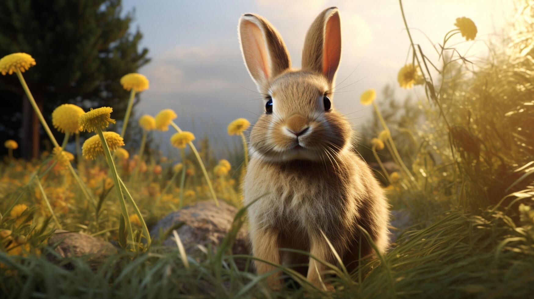 AI generated rabbit high quality image photo