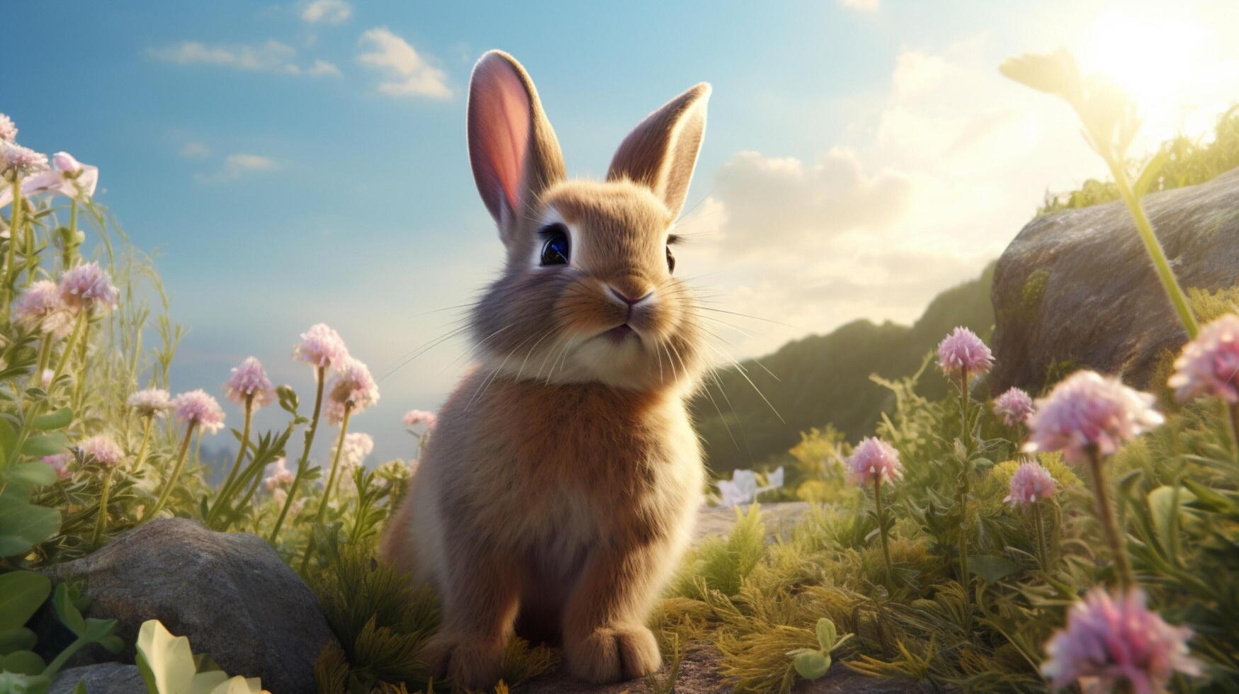 AI generated rabbit high quality image photo