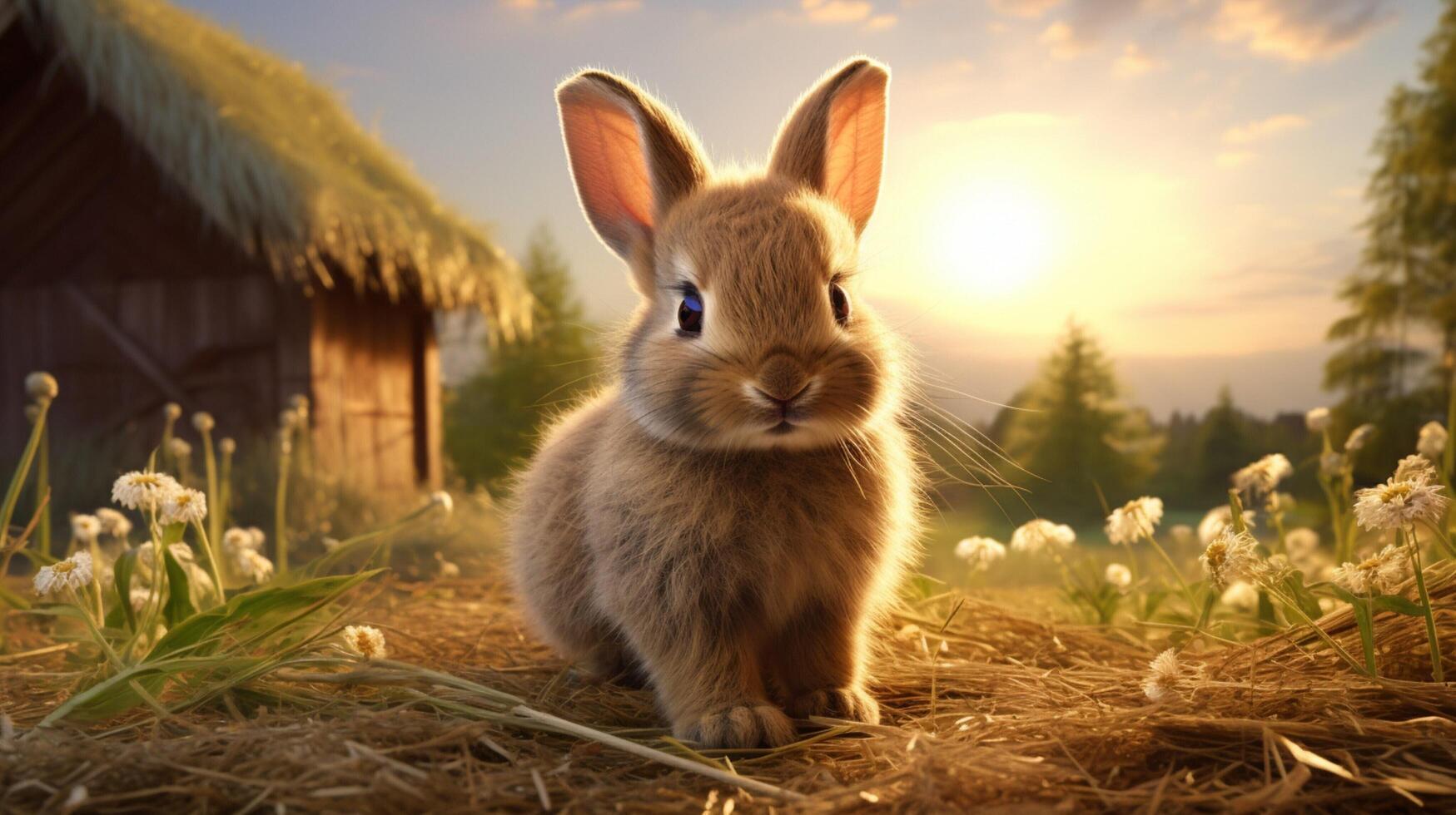 AI generated rabbit high quality image photo