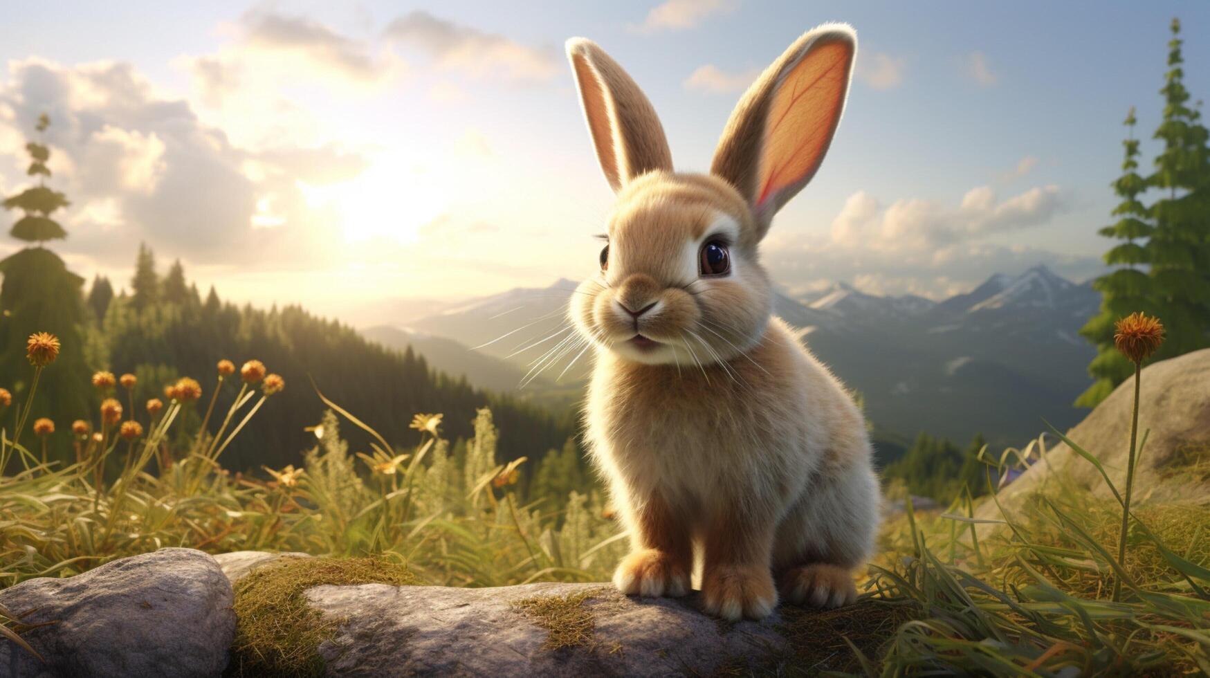 AI generated rabbit high quality image photo