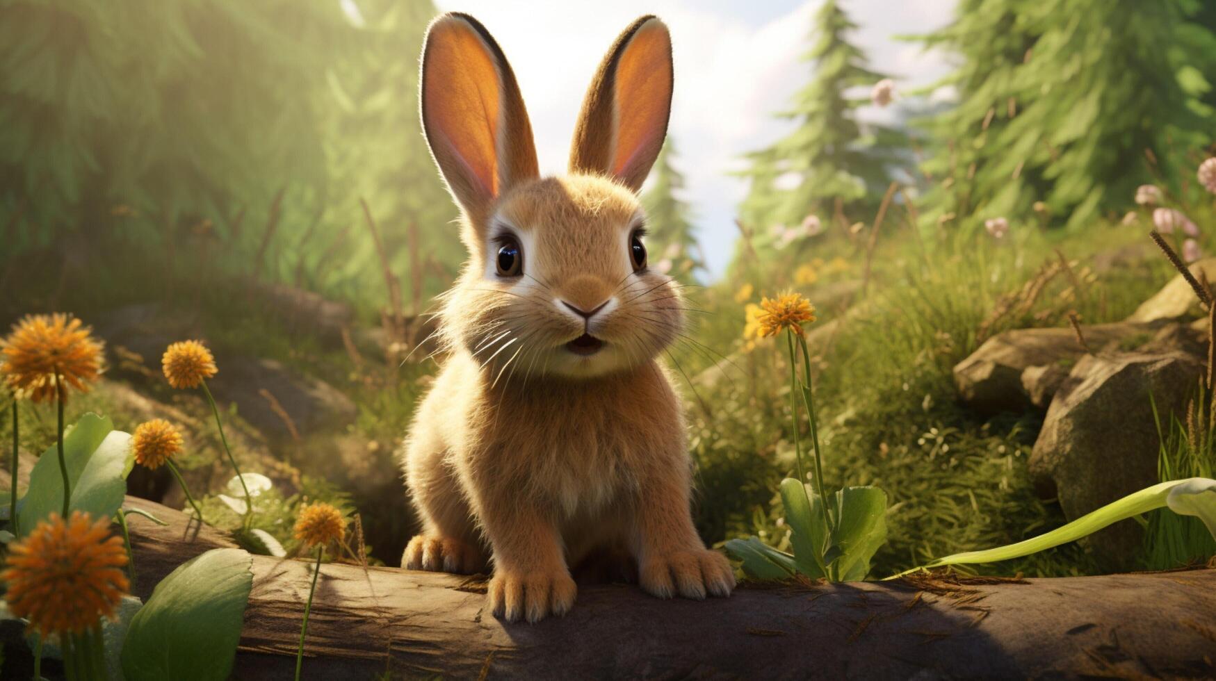 AI generated rabbit high quality image photo