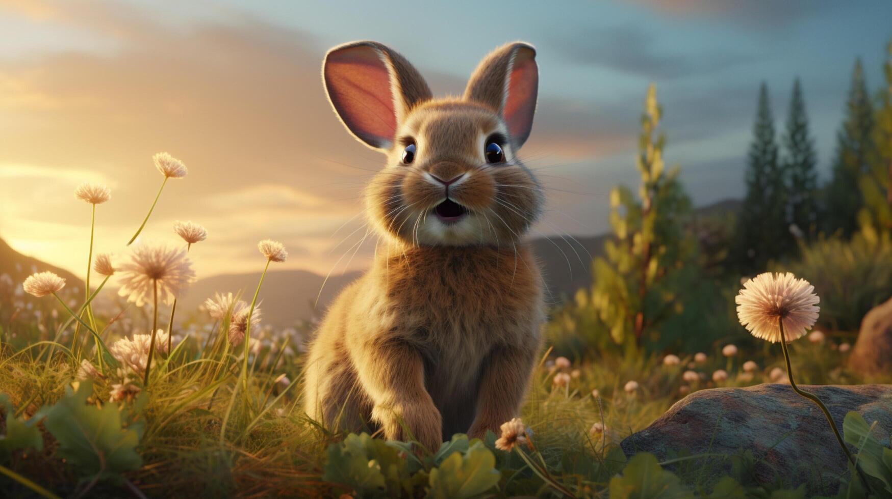 AI generated rabbit high quality image photo