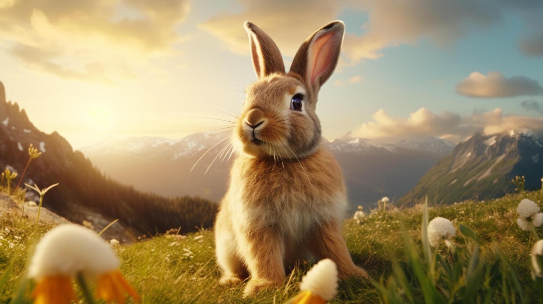 AI generated rabbit high quality image photo