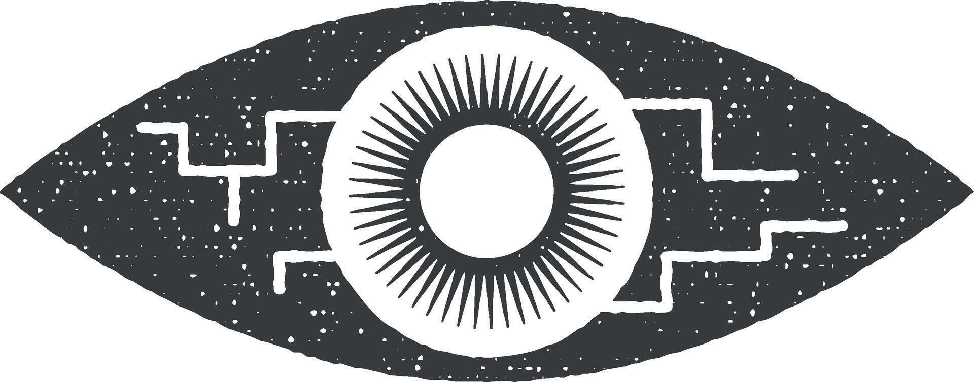 digital ojo vector icono ilustración con sello efecto