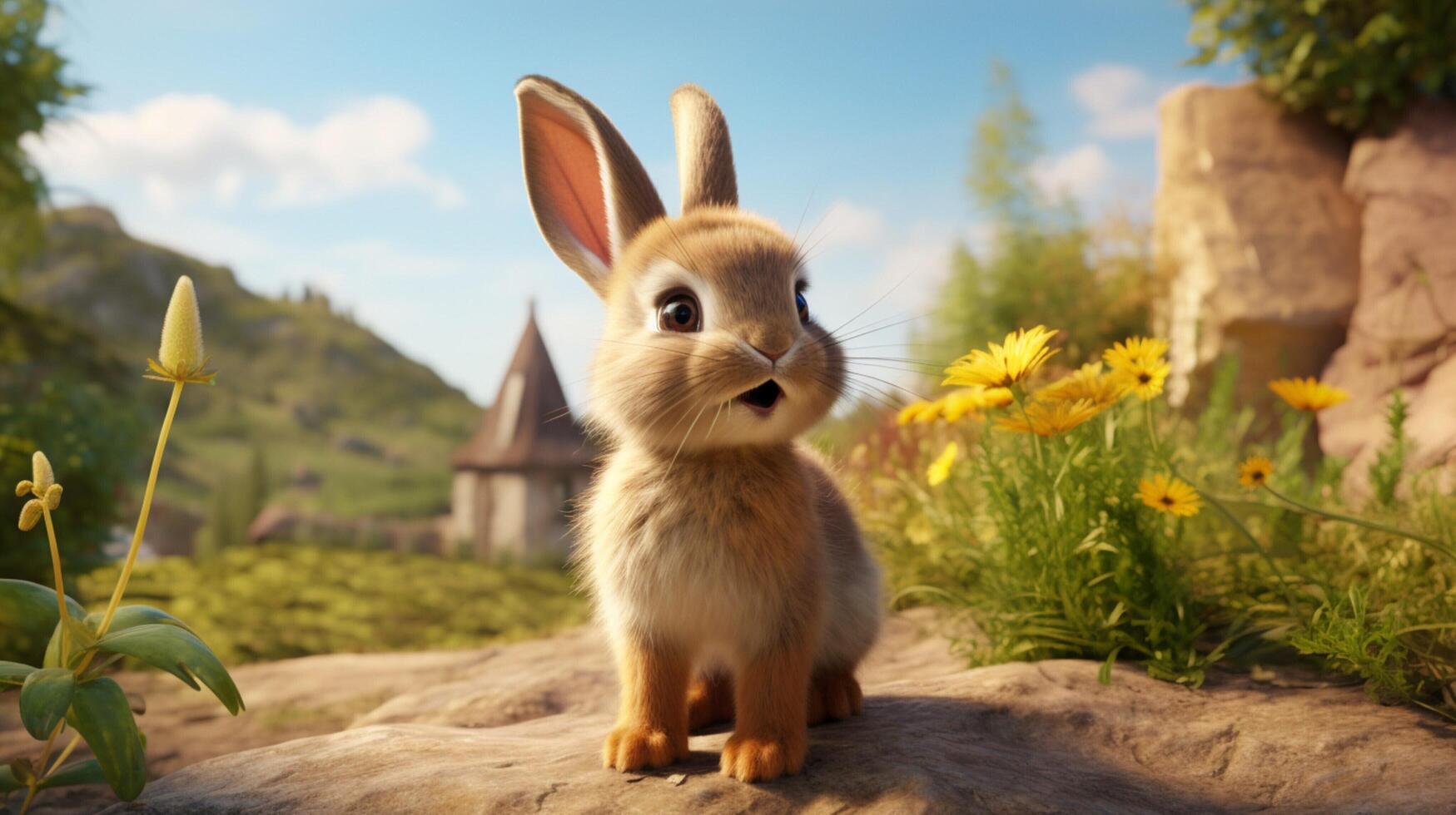 AI generated rabbit high quality image photo