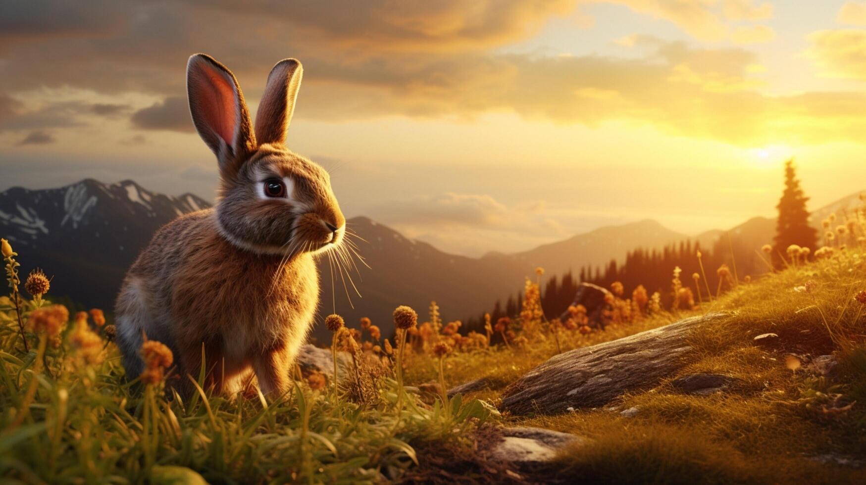 AI generated rabbit high quality image photo