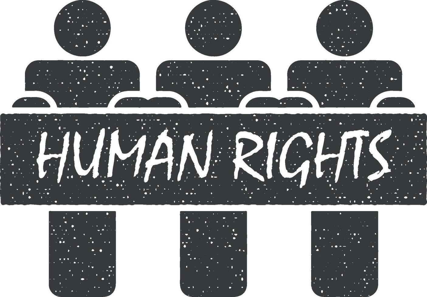 people for human rights vector icon illustration with stamp effect