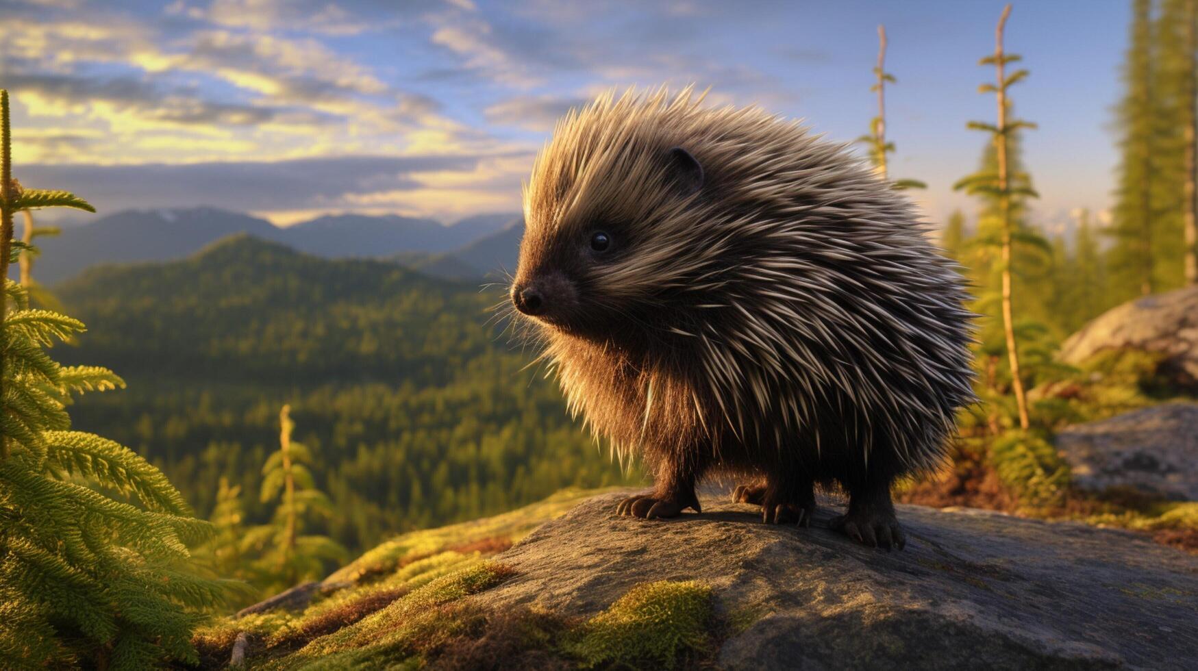 AI generated porcupin high quality image photo