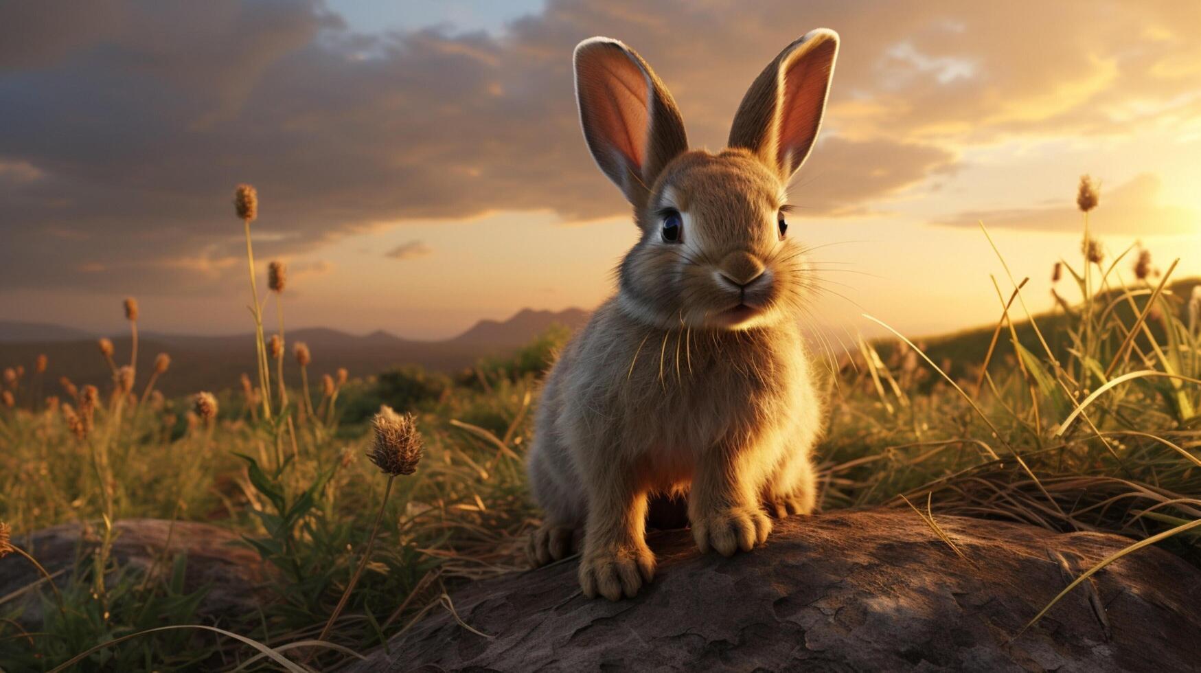 AI generated rabbit high quality image photo