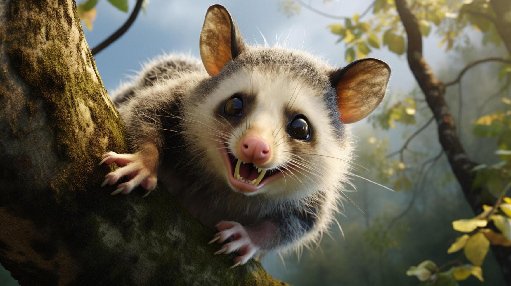 AI generated possum high quality image photo