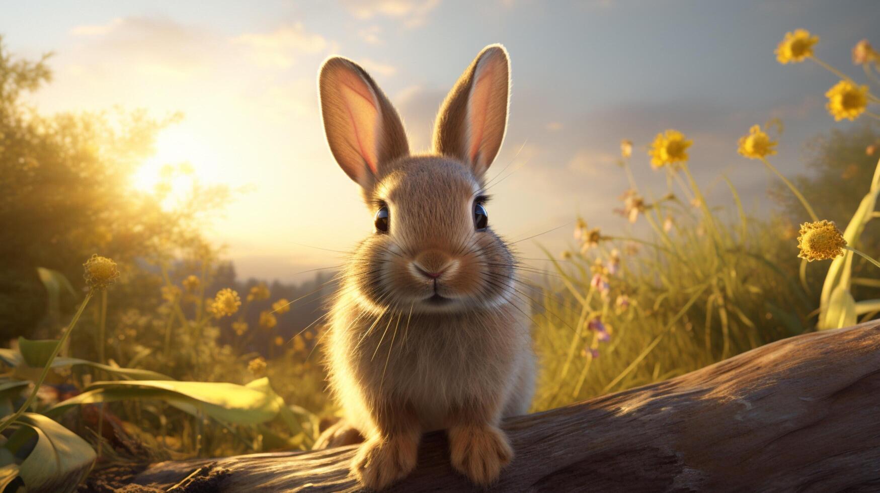 AI generated rabbit high quality image photo