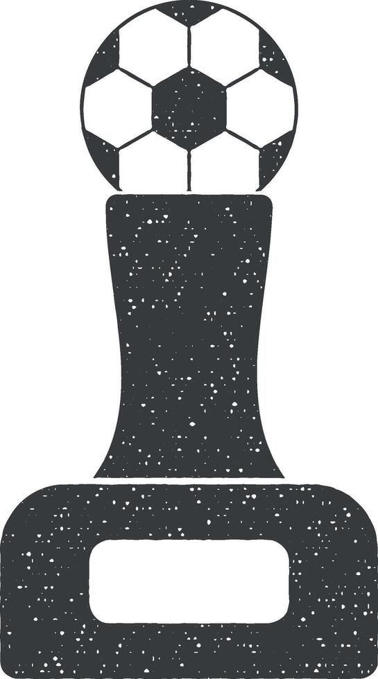 soccer cup vector icon illustration with stamp effect