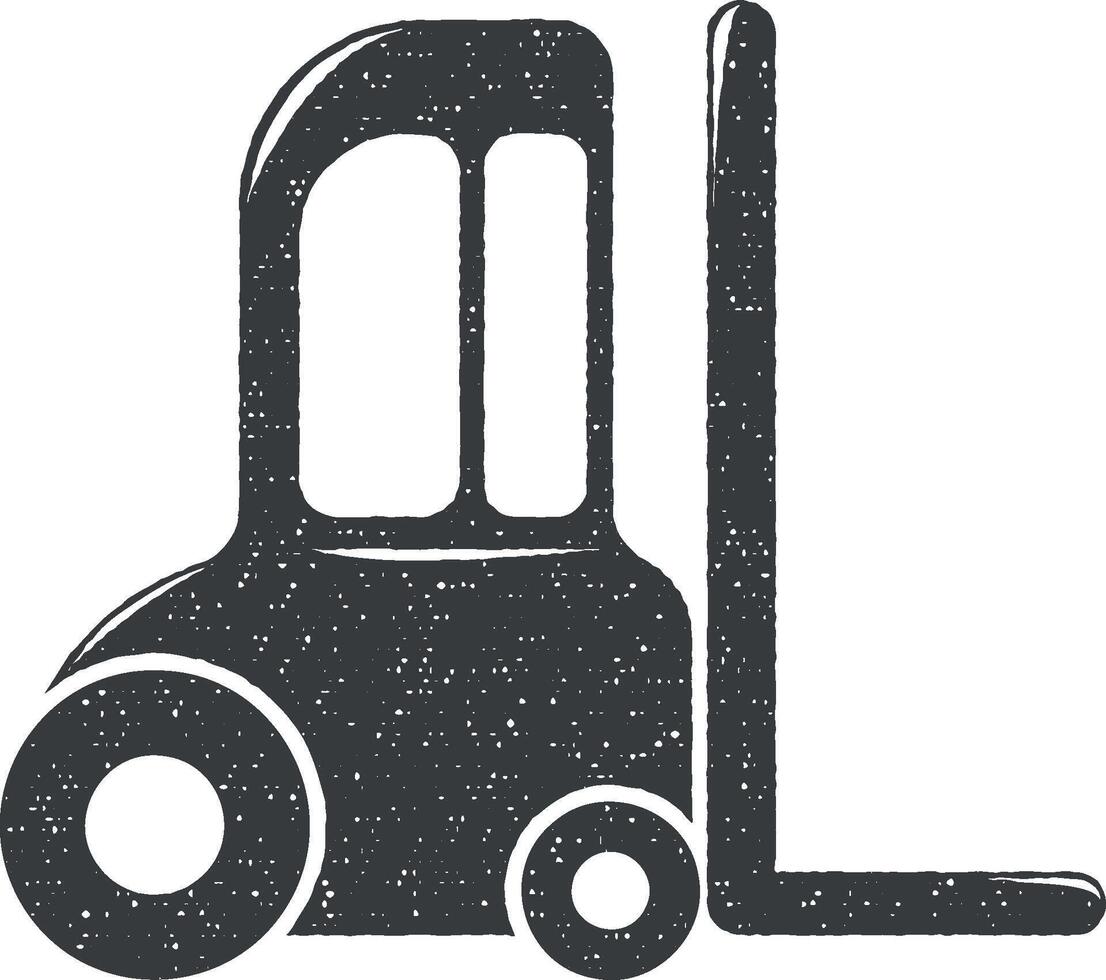 warehouse loader vector icon illustration with stamp effect