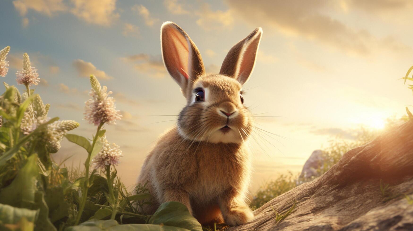 AI generated rabbit high quality image photo