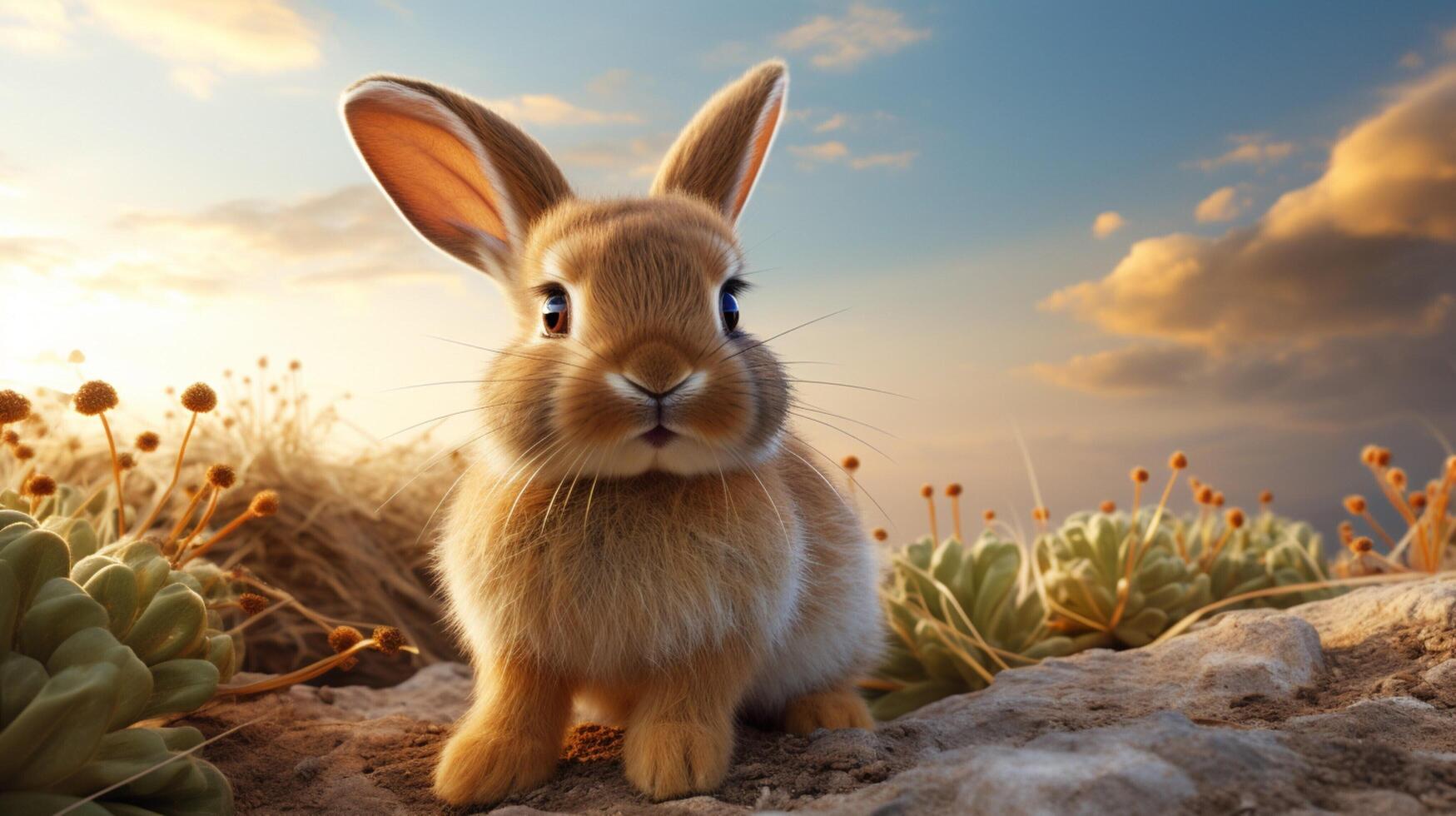 AI generated rabbit high quality image photo