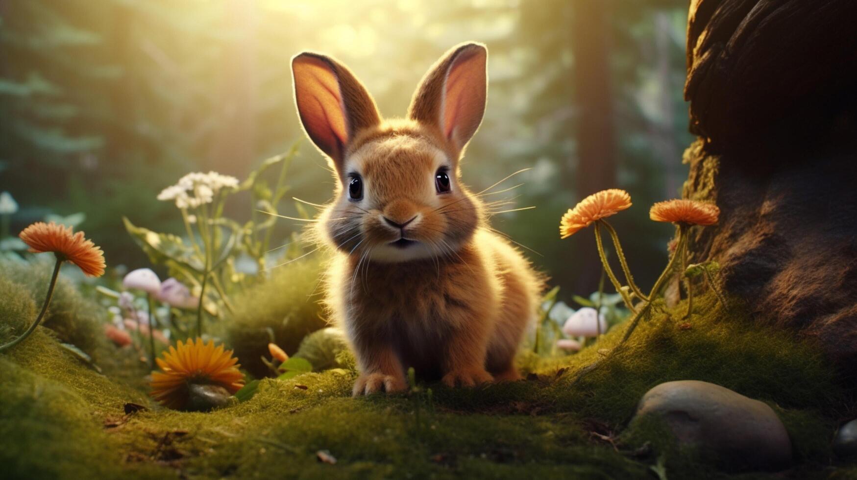 AI generated rabbit high quality image photo