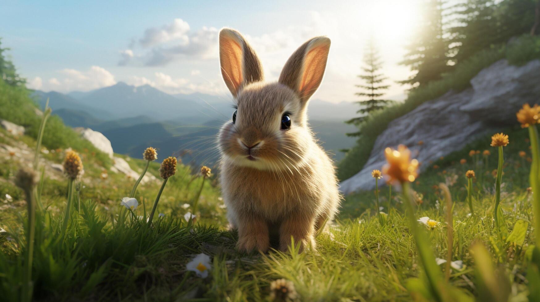 AI generated rabbit high quality image photo