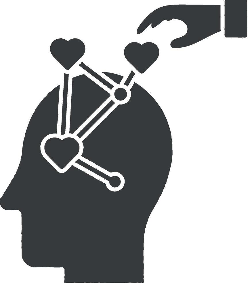 empathy in mind vector icon illustration with stamp effect