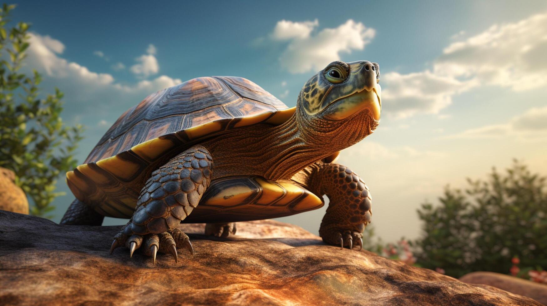 AI generated turtle high quality image photo