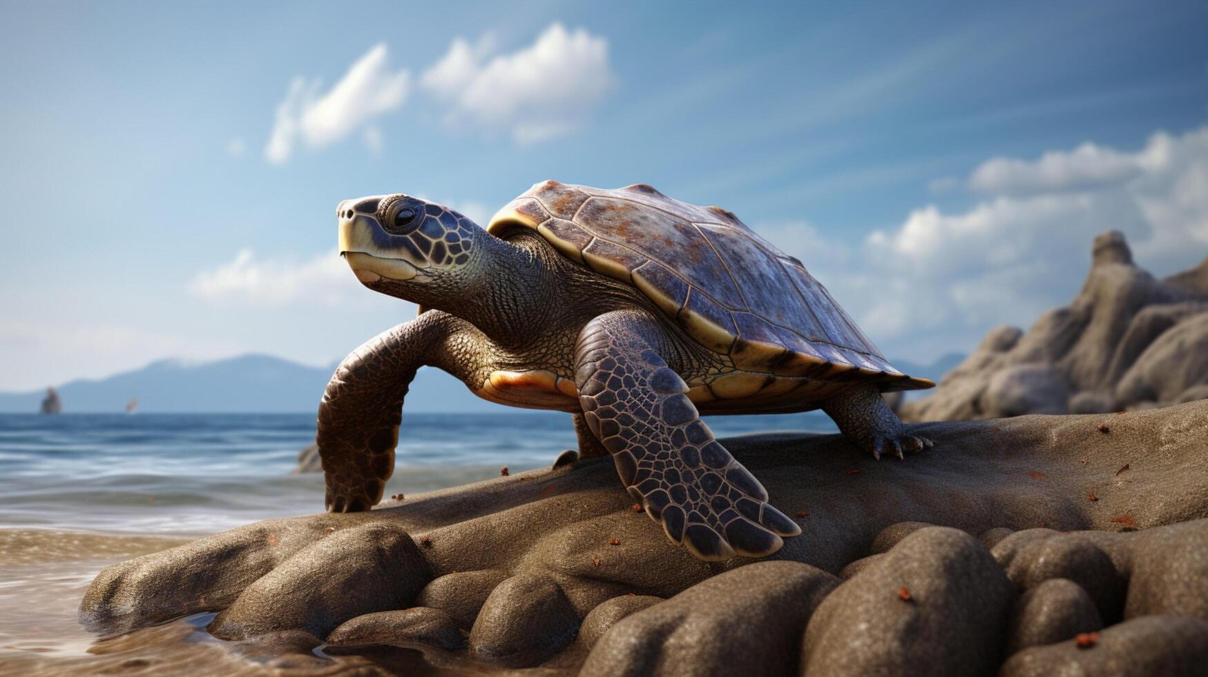 AI generated turtle high quality image photo