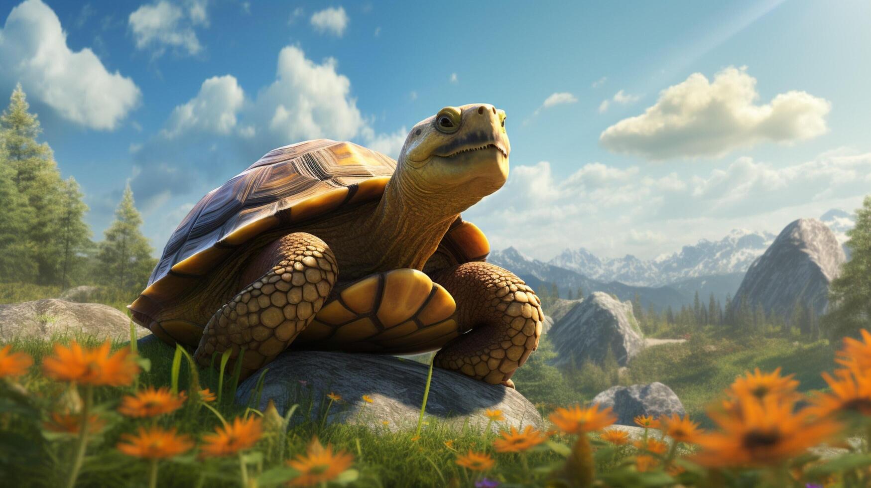 AI generated turtle high quality image photo