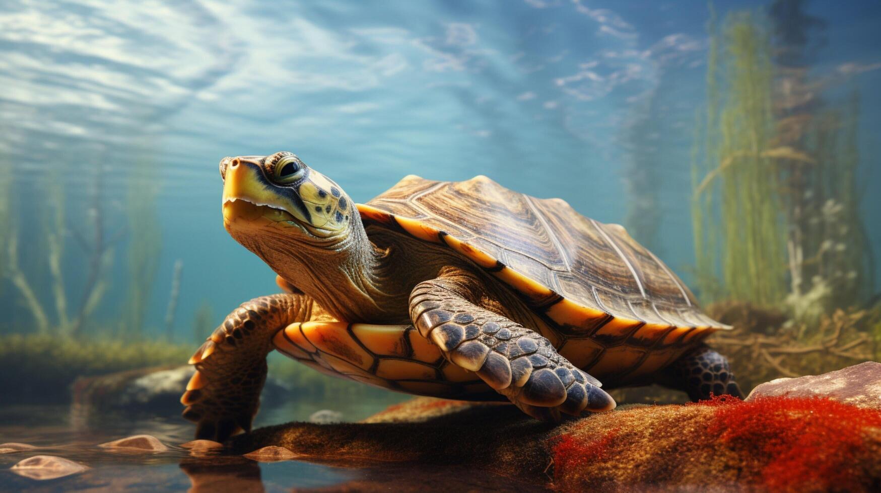 AI generated turtle high quality image photo